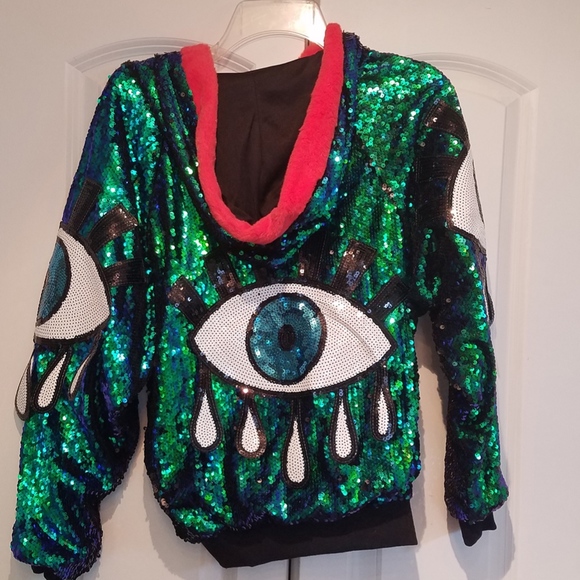 Sequin Evil Eye Hoodie - Picture 5 of 5